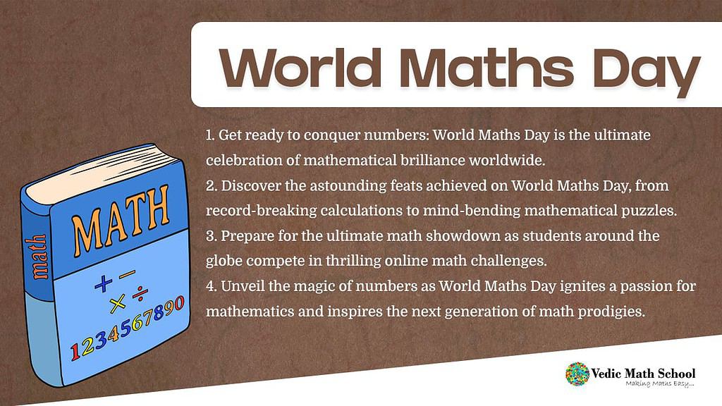 World Maths Day facts By vedic maths school