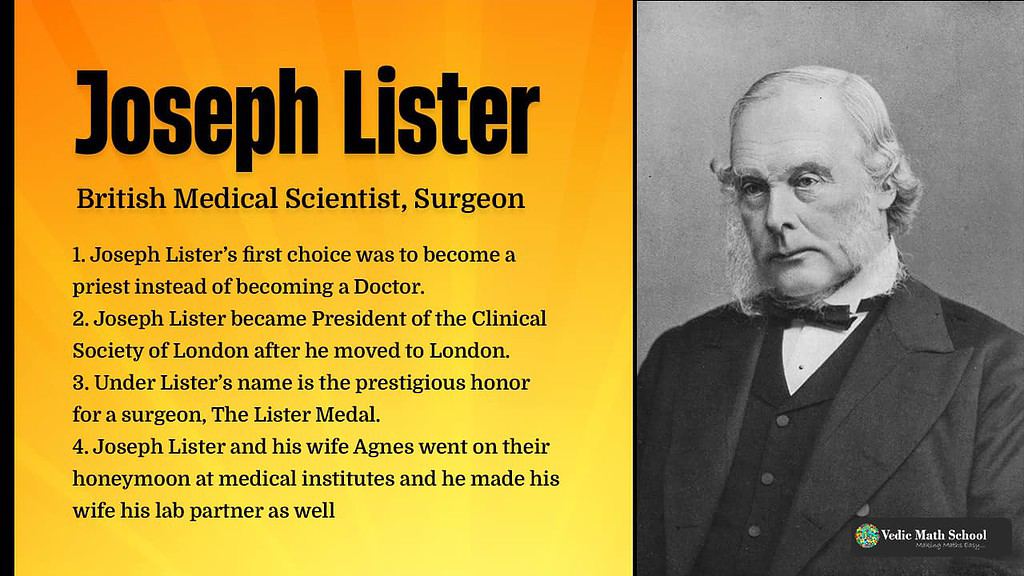 Joseph Lister Interesting facts By vedic maths school