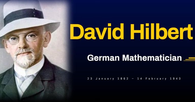 David Hilbert German Mathematician by vedic maths school