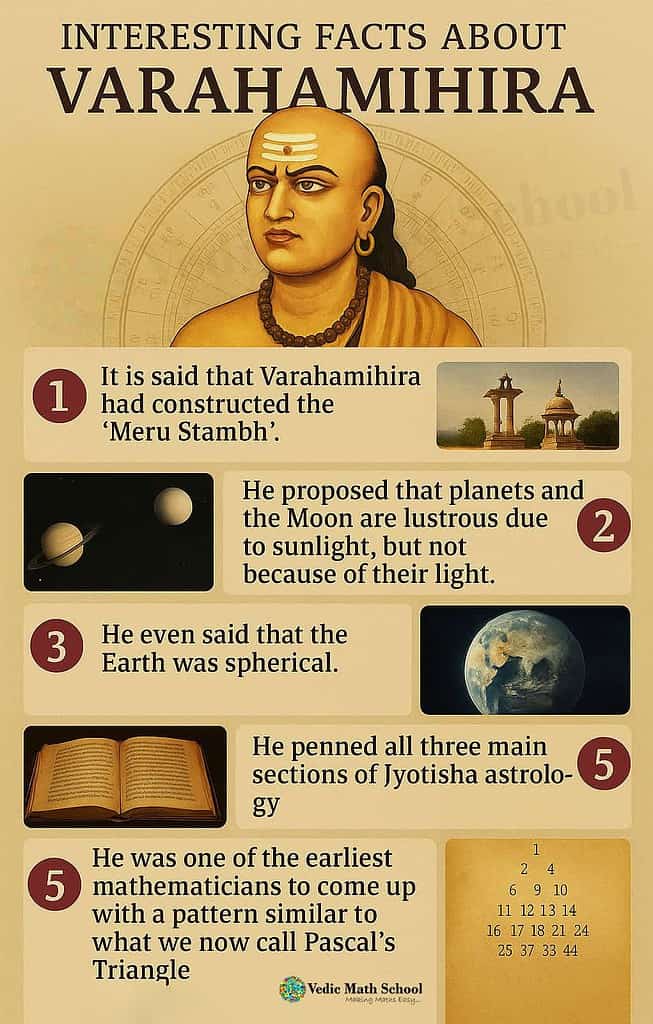 Interesting facts about Varahamihira by vedic maths school