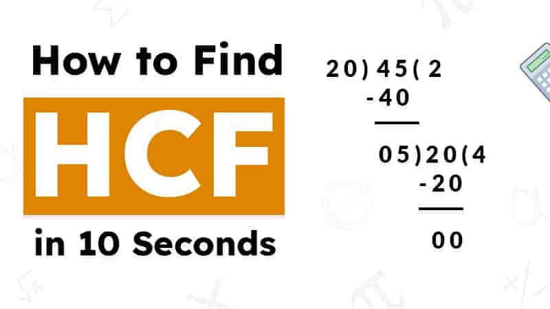 How to find HCF