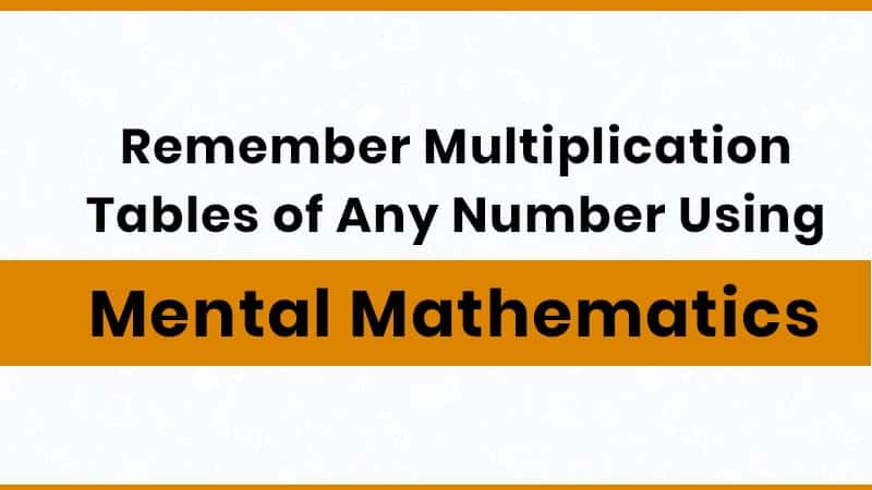 Remember Multiplication Tables